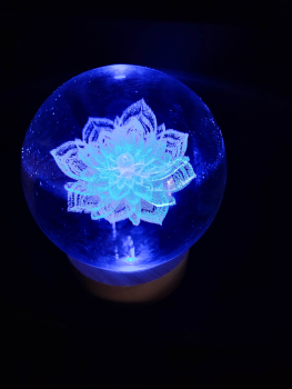 Hologram ball - Mandala - with color change